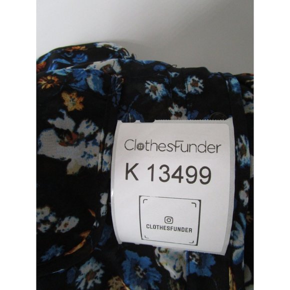 Philosophy Blouse Small Blue Button Down Floral Preppy Career - Picture 10 of 10